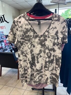 Women’s Fox Racing Black & White Tie Die V-Neck Tee